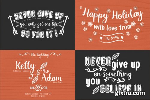 Double Smoothie Font Family - 5 Fonts