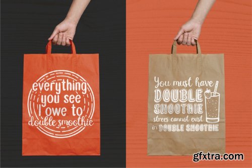 Double Smoothie Font Family - 5 Fonts