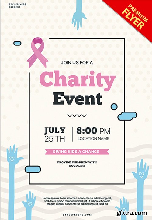 Charity Event V2 2018 PSD Flyer Template