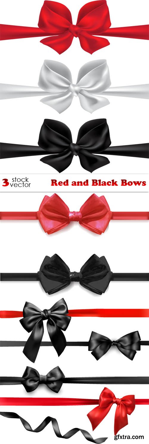 Vectors - Red and Black Bows