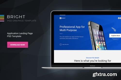 Bright - PSD App Landing Page