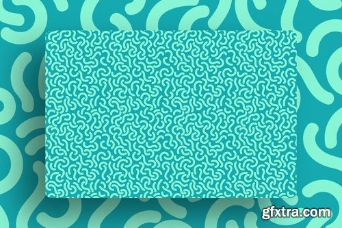 Organic Mixed Rounded Lines Tileable Backgrounds