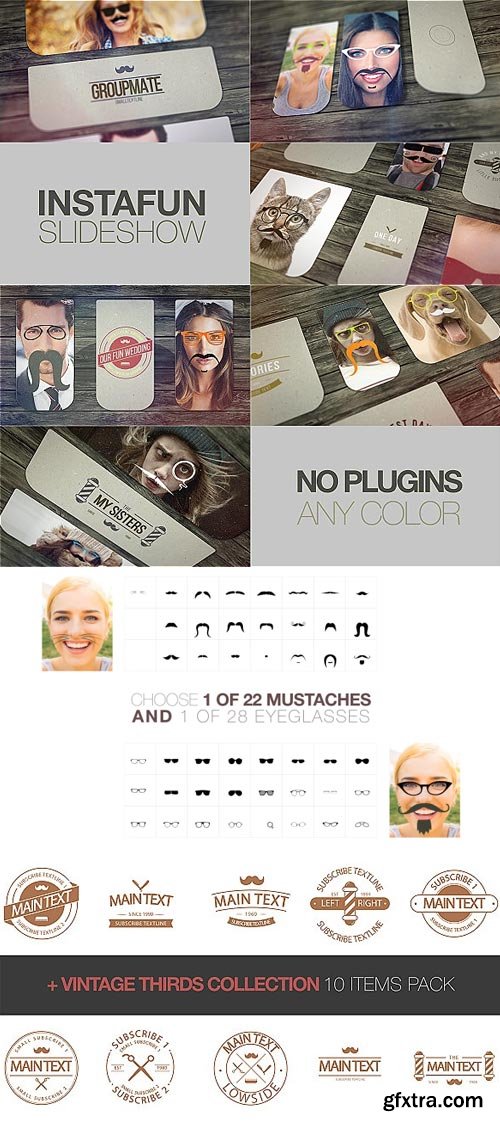 Videohive - Mustaches And Beards Funny Slideshow - 16142942