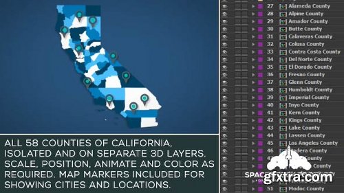 Videohive California Map Kit 17641490