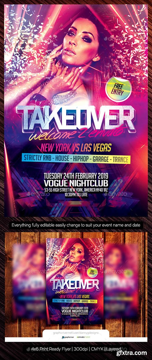 Takeover Club Flyer Template 22133085