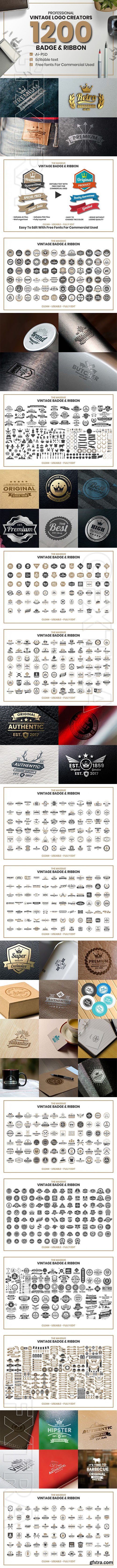 1200 Vintage Badge & Objects