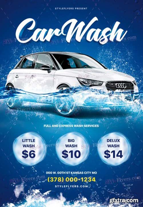 Car Wash V17 2018 PSD Flyer Template