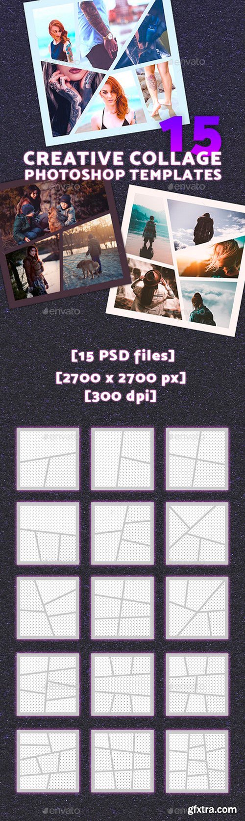 Graphicriver - 21195341 Creative Collage Photoshop Templates