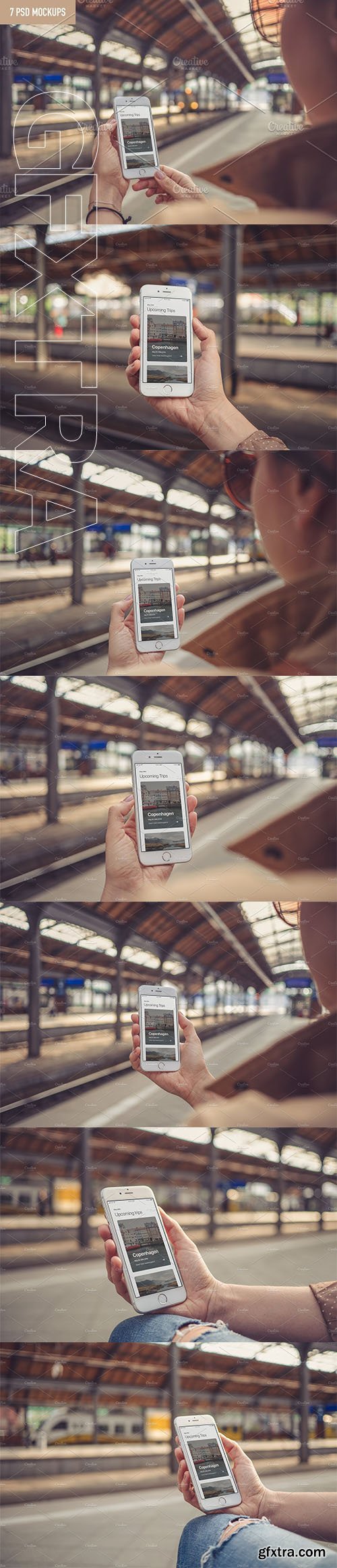 CreativeMarket - iPhone at the railway station 2600579