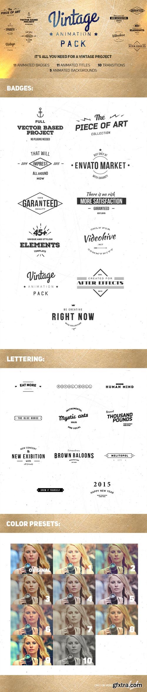 Videohive - Vintage Animation Pack - 10050370