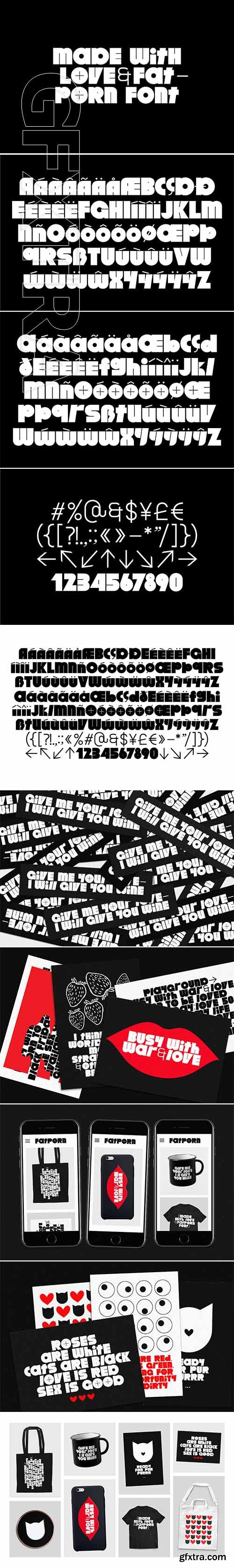 CreativeMarket - Fat Porn Font 2018 2657184