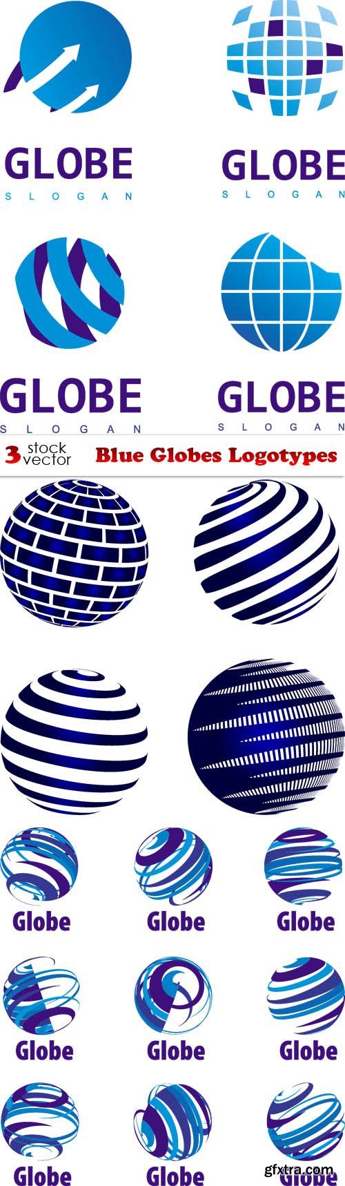 Vectors - Blue Globes Logotypes