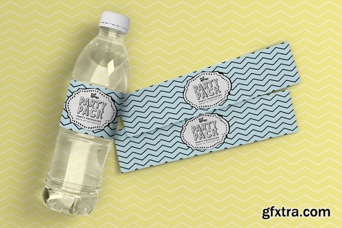 Bottle Label Party Packaging Mockup