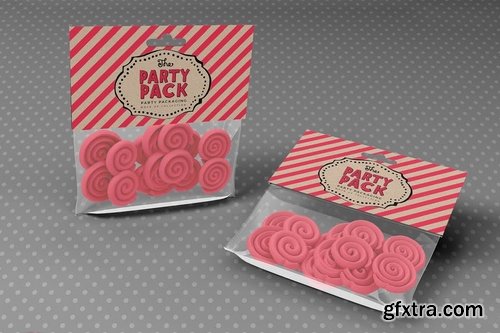 Candy Bag Party Packaging Mockup