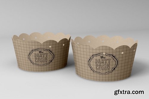 Cupcake Cup Liner Party Packaging Mockup