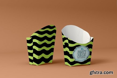 Fries Box Party Packaging Mockup