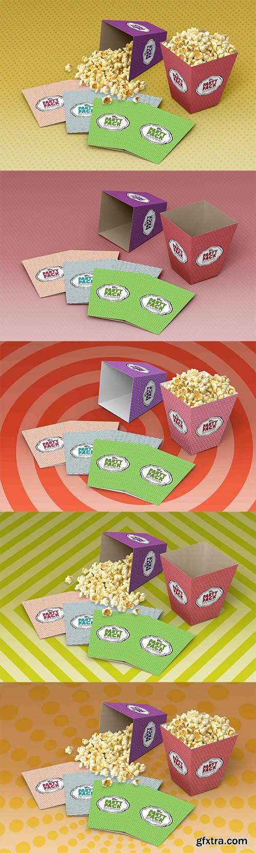 Popcorn Tub Party Packaging Mockup