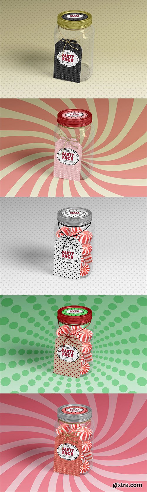 Mason Jar Gift Pack Party Packaging Mockup