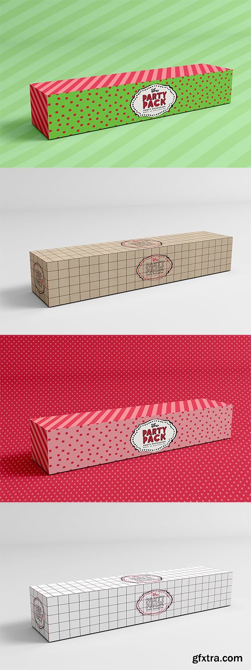 Tube Box Party Packaging Mockup