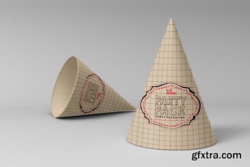 Party Hats Party Packaging Mockup