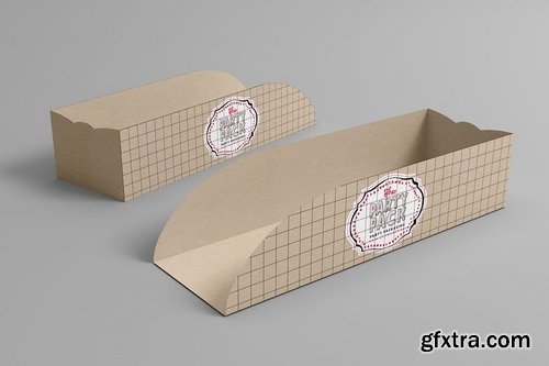 Hotdog or Food Tray Party Packaging Mockup