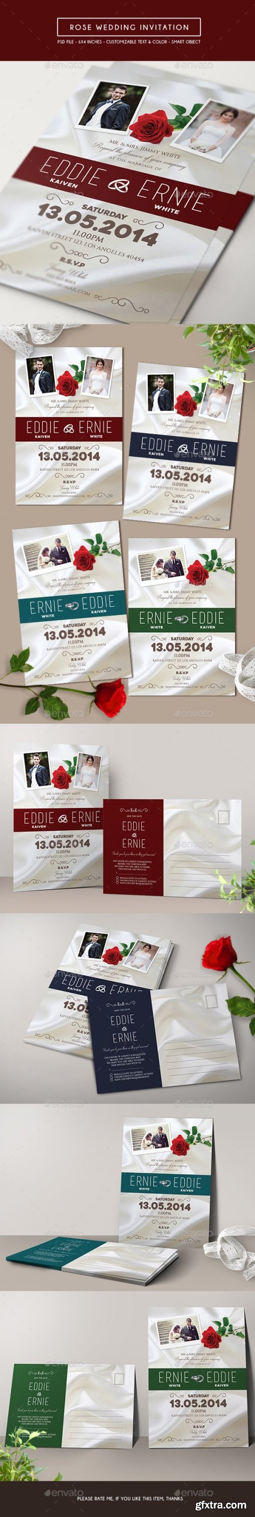 Graphicriver - Rose Wedding Invitation & RSVP 15578474