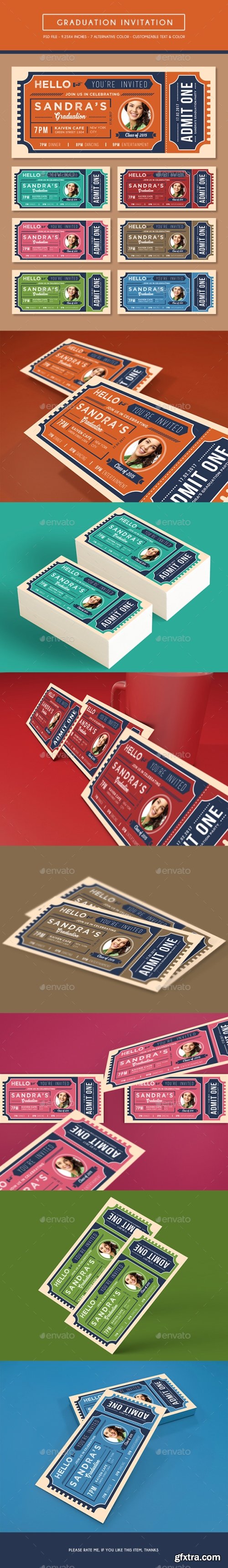 Graphicriver - Graduation Invitation Ticket 15724104