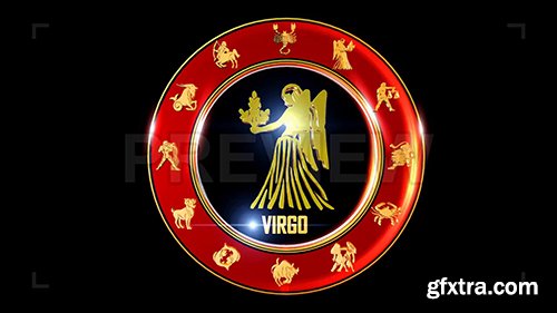 Rotating Virgo Indian Zodiac Symbol 87441