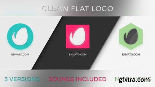 Videohive - Clean Flat Logo 3 in 1 - 19372545