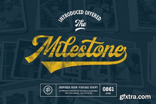 MIlestone Font Family - 3 Fonts