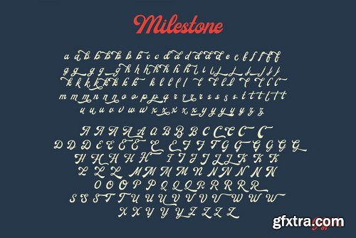 MIlestone Font Family - 3 Fonts