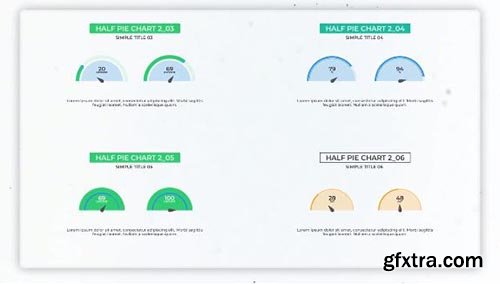 Infographics: Half Simple Pie Charts Creator - After Effects 90545