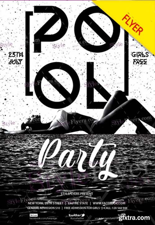 Pool Party V19 2018 Flyer PSD Template