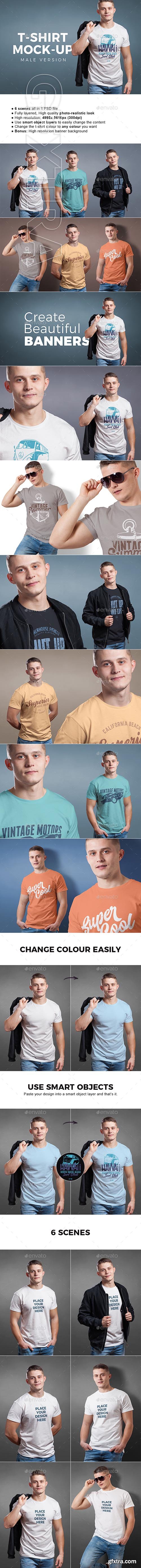 Graphicriver - Male T-shirt Mock-up 22161321