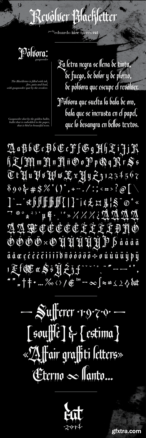 Revolver Blackletter Typeface