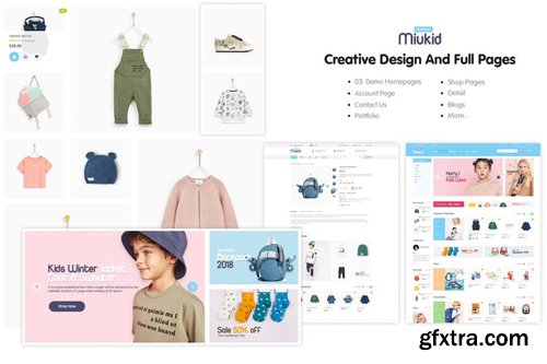 Miukid - Ecommerce PSD Template