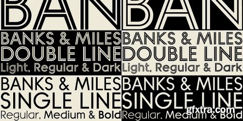 Banks &amp; Miles Font Family - 9 Fonts