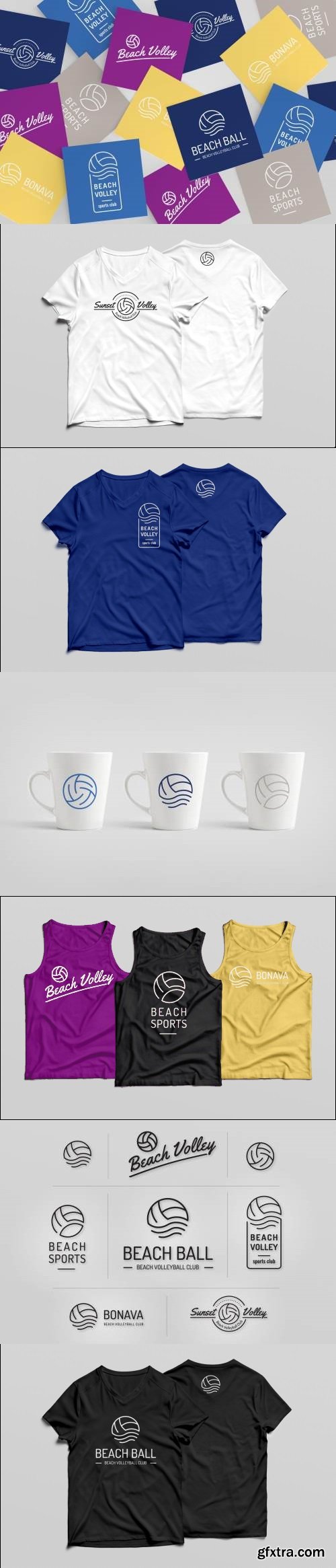 Volleyball Logo Set