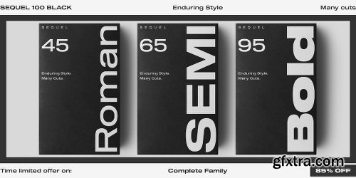 Sequel 100 Black Font Family - 16 Fonts