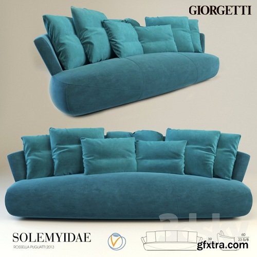 Giorgetti Solemyidae Sofa by Rossella Pugliatti 3d Model