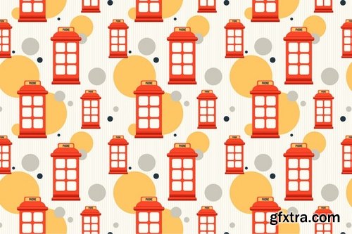 London Calling Seamless Pattern