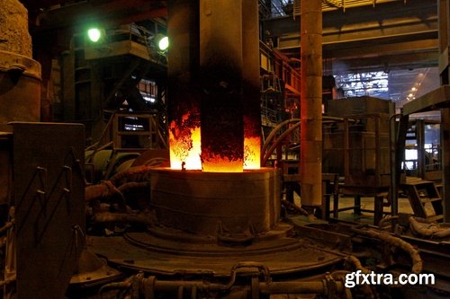 Steelmaker metallurgical blast furnace melting metal factory factory worker 25 HQ Jpeg