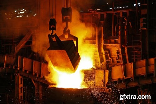 Steelmaker metallurgical blast furnace melting metal factory factory worker 25 HQ Jpeg