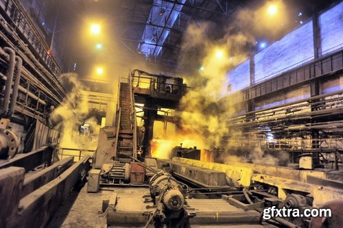 Steelmaker metallurgical blast furnace melting metal factory factory worker 25 HQ Jpeg