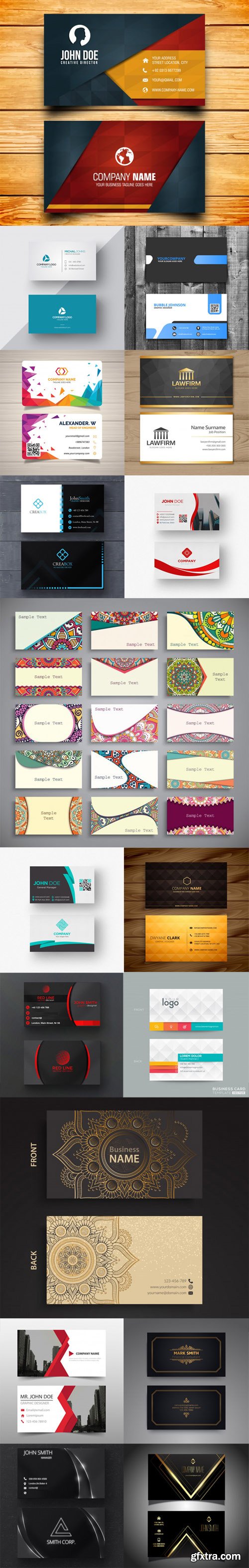 30 Modern Business Cards Collection [Ai/EPS/PSD]