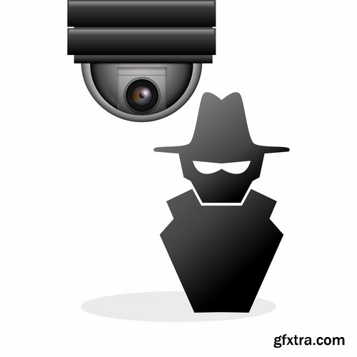 Thief criminal cartoon vector image 25 EPS