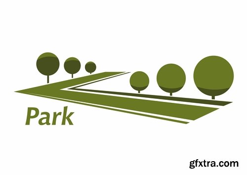 Logo forest trees nature picture vector business campaign 25 EPS