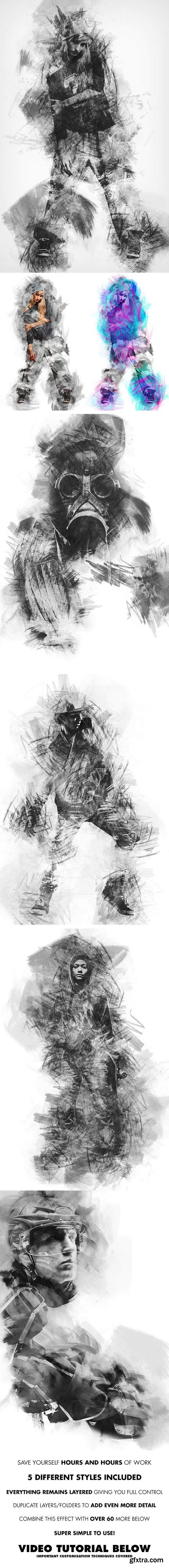 GraphicRiver - Charcoal Photoshop Action - 12303884