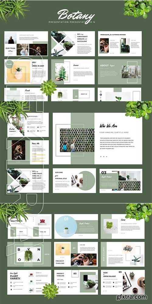 CreativeMarket - Botany Powerpoint Presentation 2660045