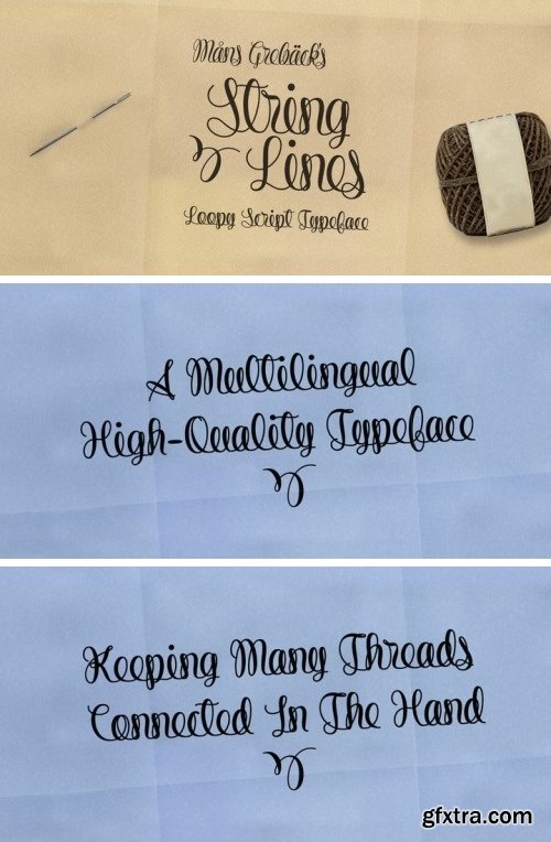 String Lines Font